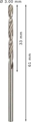 Bosch Accessoires Metaalboren HSS-G, Standard 3 x 33 x 61 mm 10st - 2608595055