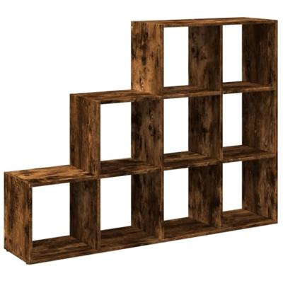 Kamerscherm / boekenkast 137,5x29x103,5 cm hout gerookt eiken