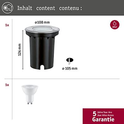 Paulmann 4000870939925 93992 Buitenlamp (inbouw) GU10 LED G (A - G) 3.5 W RVS