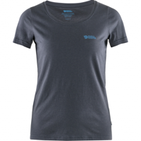 Fjallraven Logo T-shirt Dames Blauw - thumbnail