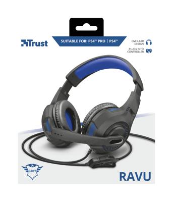 Trust GXT 307B Ravu Gaming Headset for PS4 Hoofdband Zwart, Blauw Trust GXT 307B Ravu Gaming Headset for PS4 Hoofdband Zwart, Blauw