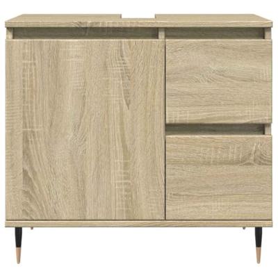 Wastafelkast 65x33x60 cm bewerkt hout sonoma eikenkleurig