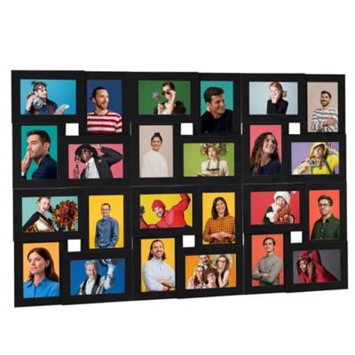 VidaXL Fotolijst voor 24x(13x18 cm) foto mdf zwart VidaXL Fotolijst voor 24x(13x18 cm) foto mdf zwart