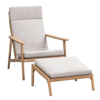 Loungestoel Jura met voetenbank - 2-delig