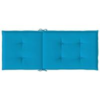 VidaXL Tuinstoelkussens 6 st hoge rug 120x50x3 cm stof blauw - thumbnail
