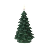 Ledkaars Kerstboom 17cm Donker Groen - thumbnail