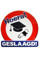 Huldeschild geslaagd 50x50 cm - thumbnail