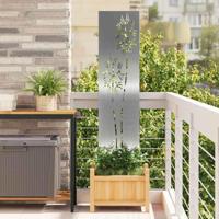 Tuin Privacy Screen Zilver 32 x 140 cm Gegalvaniseerd staal - thumbnail