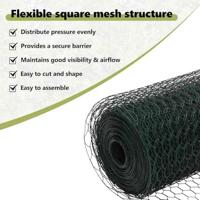 VidaXL Hexagon hek groen 1,5 x 10 m pvc - thumbnail