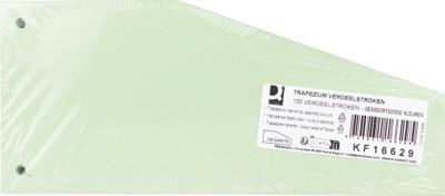 Q-CONNECT trapezium verdeelstroken, pak van 100 stuks, geassorteerde kleuren