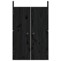 Kastdeurtjes voor buitenkeuken 2 st 50x9x82 cm grenenhout zwart - thumbnail