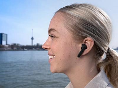 Trust Mobile Primo Touch Draadloze Bluetooth Oordopjes Wireless Earphones, 10 Uur Speeltijd in Totaal, Ingebouwde Microfoon, TWS, voor PC, Laptop, Smartphone, Tablet - Zwart