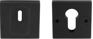 Formani Square massieve veiligheidscilinderrozet LSQVEIL-KT met kerntrekbeveiliging SKG*** - mat zwart