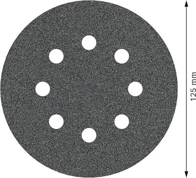 Bosch Accessories Best for Stone 2608605115 Excenterschuurpapier Met klittenband, Geperforeerd Korrelgrootte (num) 80 (Ø) 125 mm 5 stuk(s)
