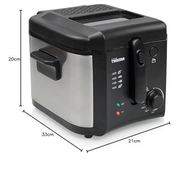 Tristar FR-6878 Friteuse 2.5L 1600W RVS/Zwart