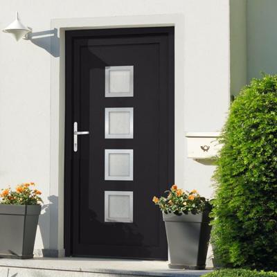 Voordeur 98x190 cm PVC antracietkleurig