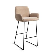 Jesper Home Barkruk 'Misaki' Slide Black, kleur Funky Fudge (zithoogte 75cm) - thumbnail