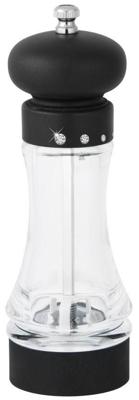 Fackelmann Zout- en pepermolen - 19 cm - diamond zwart/transparant Fackelmann Zout- en pepermolen - 19 cm - diamond zwart/transparant