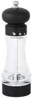 Fackelmann Zout- en pepermolen - 19 cm - diamond zwart/transparant - thumbnail