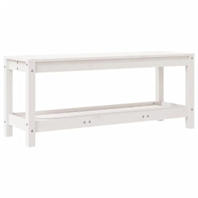 Tuinbank 108x35x45 cm massief grenenhout wit