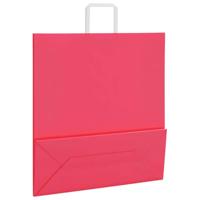 VidaXL Papieren zakken 250 st met hengsels 45x17x48 cm roze - thumbnail