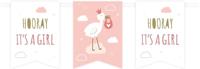 Paperdreams Vlag banner - newborn baby girl - thumbnail