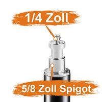 Walimex pro AIR 280 FW-806 Lampstatief 280 cm + wielen - lichtstatief met luchtvering en statiefwielen, hoogte max. 290 cm, 6 kg draagvermogen, aluminium, lichtstatief voor fotografie, studio, outdoor - thumbnail