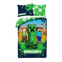 Minecraft Dekbedovertrek blauw/groen - 140 x 200 cm - 70 x 90 cm - Polyester - thumbnail