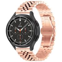 By Qubix - Stalen band - Rosé goud - Compatible met Garmin Approach S12 / S40 / S42 - Compatible Garmin bandje - Bandbreedte: 20mm - thumbnail