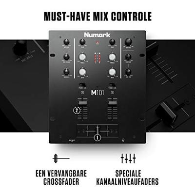 Numark M101 Total Black 2-kanaals scratch mixer