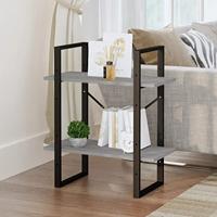 Boekenkast 60x30x70 cm bewerkt hout grijs sonoma eikenkleurig - thumbnail