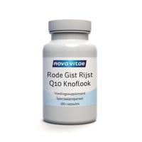 Nova Vitae Rode gist rijst + Q10 + knoflook 180 Vegetarische capsules - thumbnail