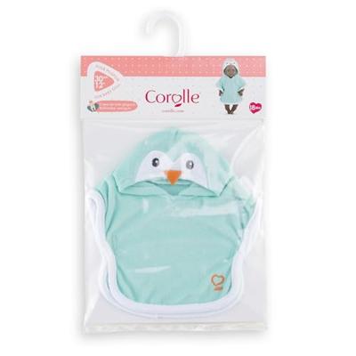 Corolle badcape voor babypop - pinguin, 30cm Corolle badcape voor babypop - pinguin, 30cm