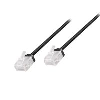 LogiLink CQ3013U RJ45 Netwerkkabel, patchkabel CAT 6A U/UTP 0.30 m Zwart Extreem dun, Zeer flexibel, Vlambestendig, Halogeenvrij 1 stuk(s) - thumbnail