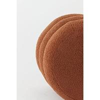 Light & Living Poef 'Kimi' Teddy, kleur Terracotta - thumbnail