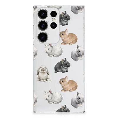TPU Hoesje voor Samsung Galaxy S23 Ultra Konijntjes TPU Hoesje voor Samsung Galaxy S23 Ultra Konijntjes