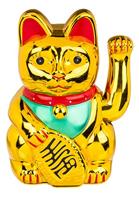 Zwaaiende Lucky Cat - Goud - thumbnail