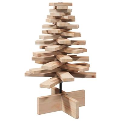 VidaXL Kerstdecoratie kerstboom 60 cm massief grenenhout VidaXL Kerstdecoratie kerstboom 60 cm massief grenenhout