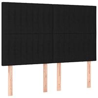 Bedframe zonder matras stof zwart 140x200 cm - thumbnail