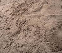 Tapeso Vierkant hoogpolig vloerkleed - Comfy plus - taupe - 200x200 cm - thumbnail