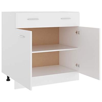 Onderkast met lade Lyon 80x46x81,5 cm bewerkt hout wit