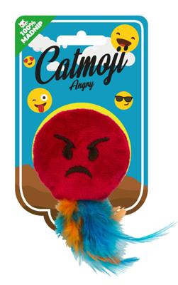 Catmoji Speelgoed met veren voor katten Emoji Cat Angry (With Madnip)