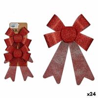 Kerst Decoratie Set Lasso Rood PVC 15 x 2 x 17 cm (24 Stuks) - thumbnail