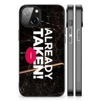 Apple iPhone 13/14 | Telefoon Hoesje | met tekst Already Taken Black - thumbnail