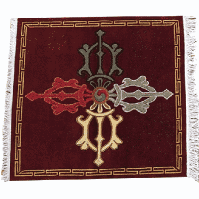 Tibetaans meditatie tapijt Dubbele Dorje