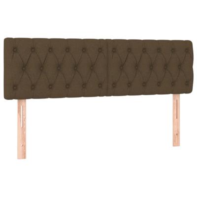 Boxspring met matras stof donkerbruin 140x200 cm - thumbnail