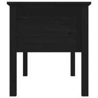 Salontafel 102x49x55 cm massief grenenhout zwart - thumbnail