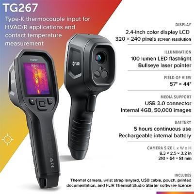 FLIR TG267 Warmtebeeldcamera -25 tot +380 °C 160 x 120 Pixel 8.7 Hz MSX