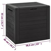 Tuinbox 58,5x46x55 cm polypropeen bruin - thumbnail