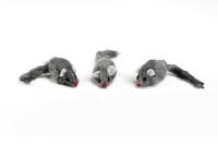 Pluche muisjes 3 stuks kattenspeelgoed - Wit - thumbnail